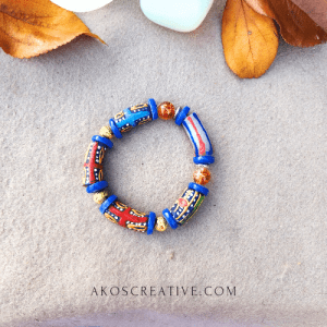 blue multicoloured bracelets